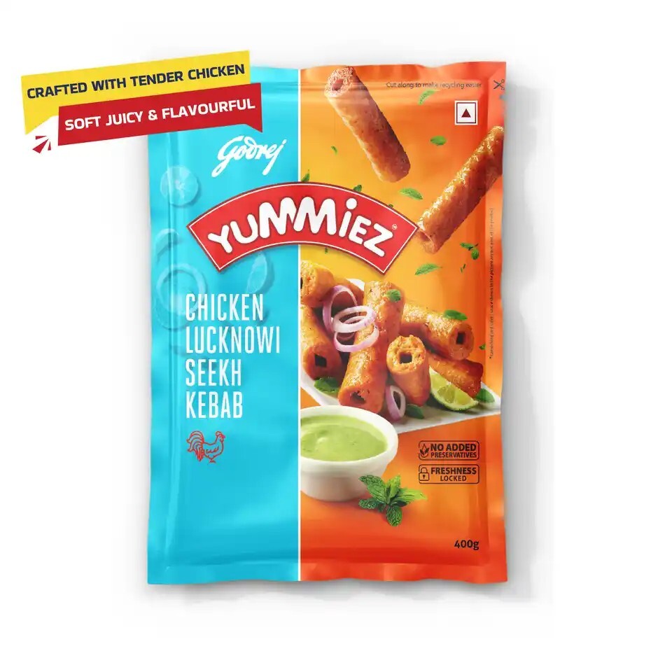 Zepto - Godrej Yummiez Chicken Lucknowi Seekh Kebab 1 pack (400 g)