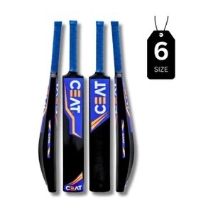 HRSGS Hitman Hard Plastic/Fiber Tennis Ball Cricket Bat for Kids (12-14 Years, Size 6)