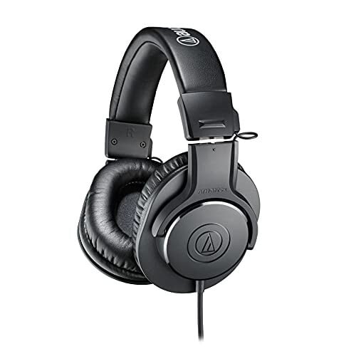 Audio-Technica ATH-M20x Professional Studio Monitor Headphones, Black