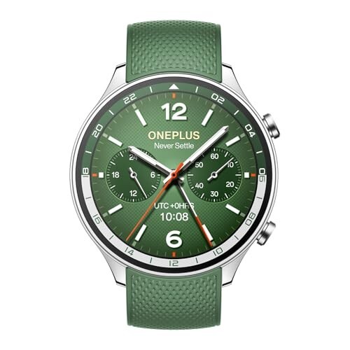 OnePlus Watch 2R with Wear OS 4 by Google,Snapdragon W5 Chipset,5 ATM,IP68 & BT Calling [Forest Green]