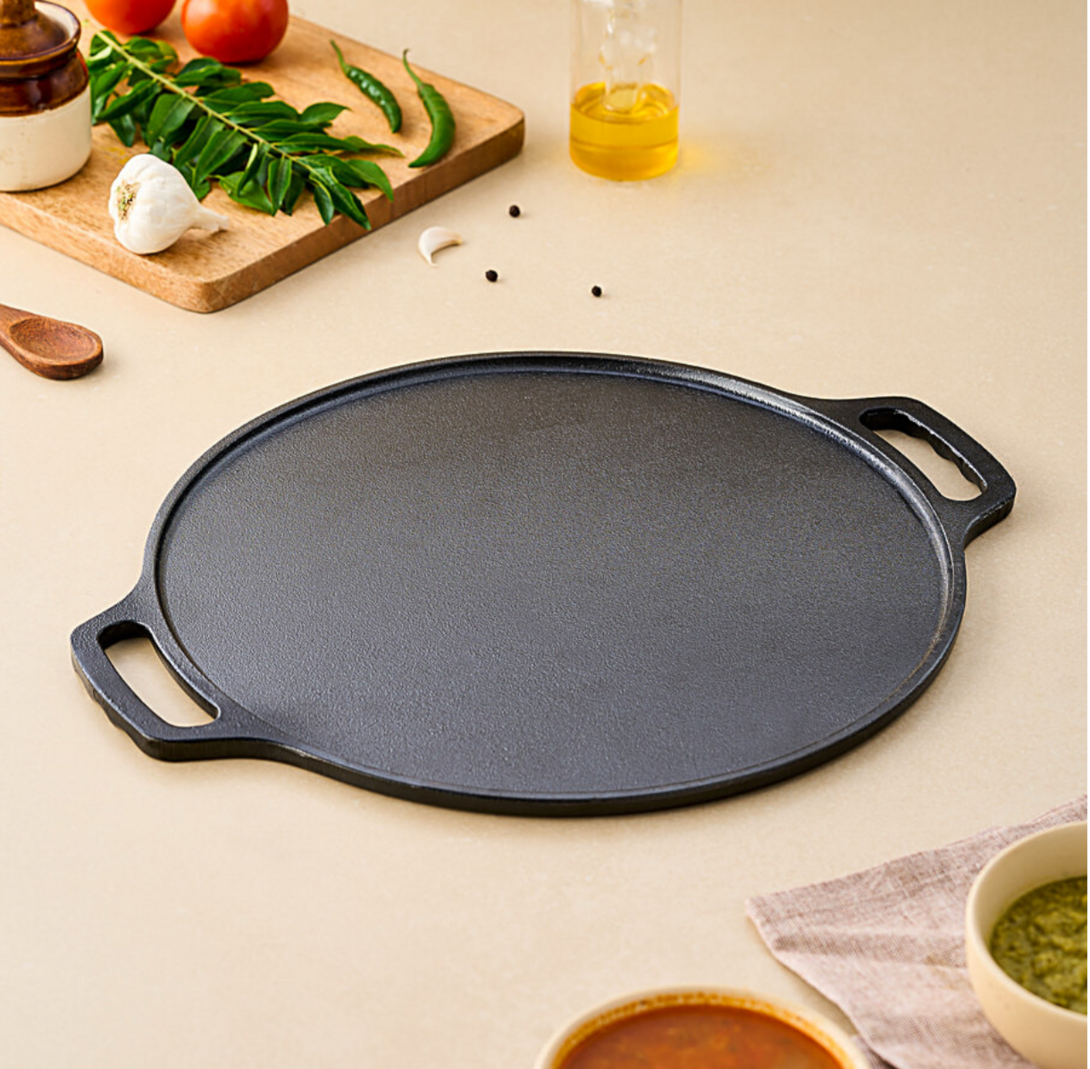 Bigbasket - bb home Cast Iron Dosa Tawa 30 cm Pre Seasoned