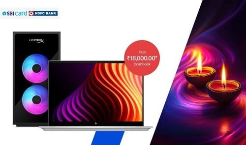 HP Light up your Diwali - Flat Rs.18000 Cashback SBI & HDFC
