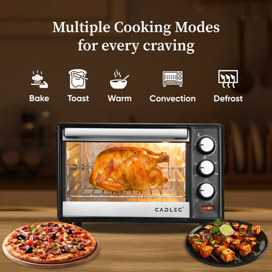 Cadlec 28-Litre 1400W Oven Toaster Grill OTG OvenMate, Black
