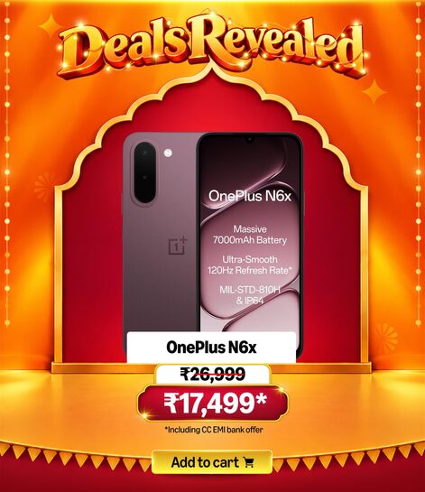(Upcoming) OnePlus N6x | 4GB+64GB | Burgundy Red | 7000mAh Battery | Power for Days | 36-Months Smoothness 