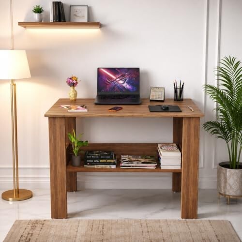 Spyder Craft Modern Specio Engineered Wood Study Table with Storage ...