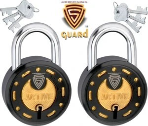 S-GUARD Active Black- 52MM, 7 Levers padlocks for door Padlock