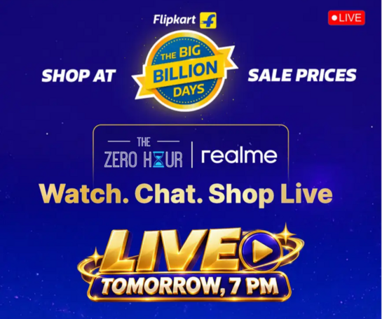 Upcoming: Win Free Phone Every 5 Min: Flipkart ZERO HOUR | Realme. Watch. Chat. Shop, Live 3rd Oct. @7pm