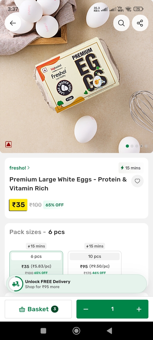 Big Basket 6 Egg @35