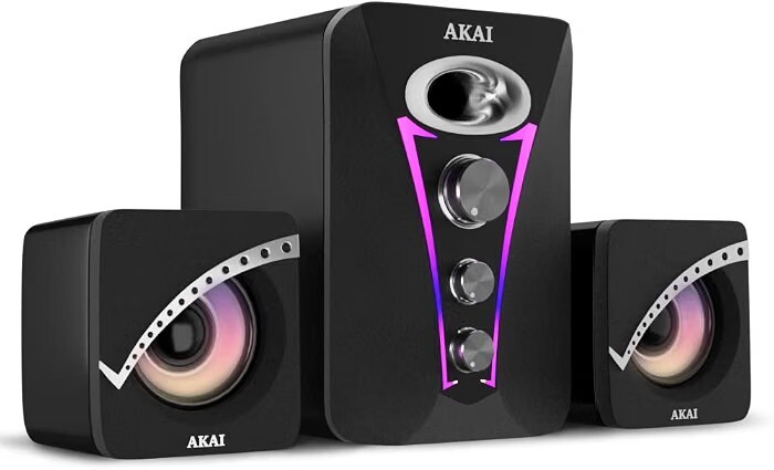 AKAI Zest MS2222 22W 2.1 Channel Wired Gaming Speaker with Subwoofer for Laptop, PC, Desktop, Computer