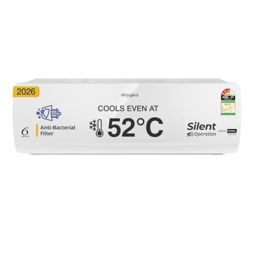 Whirlpool 1.0 Ton 3 Star, New star rated, Magicool Inverter Split AC (MAGICOOL 10T 3S INV CNV S6K1PP0, Copper, Convertible 4-in-1 Cooling Mode, HD Filter White)