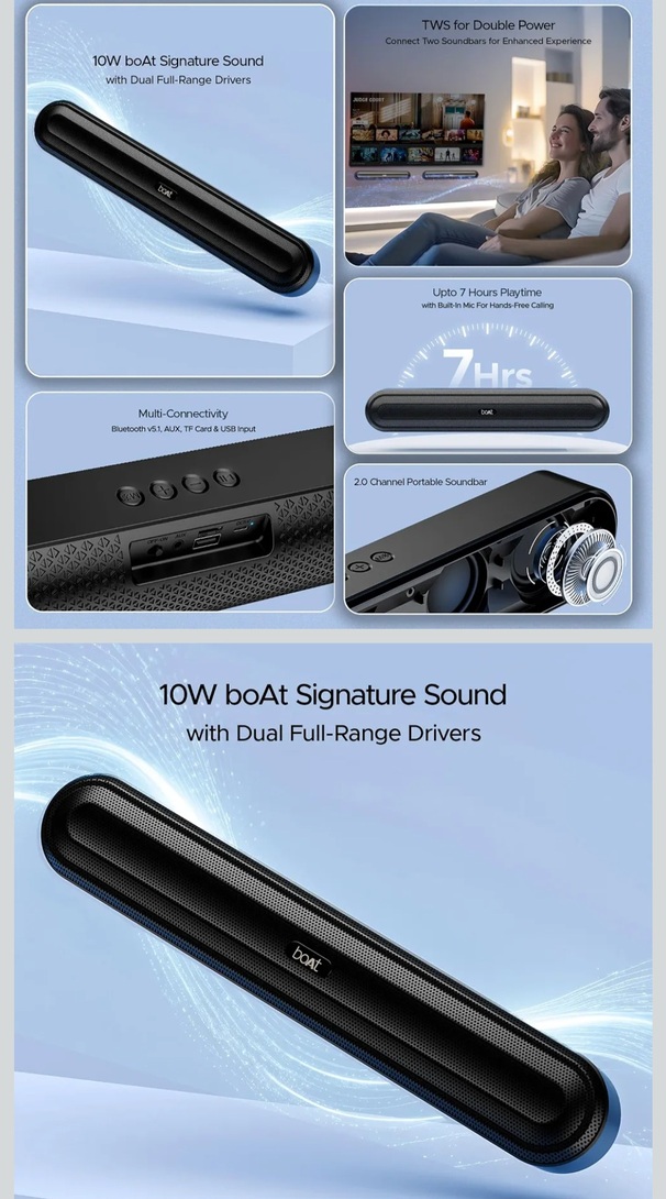 Boat avante Bluetooth Sound Bar 10w @999