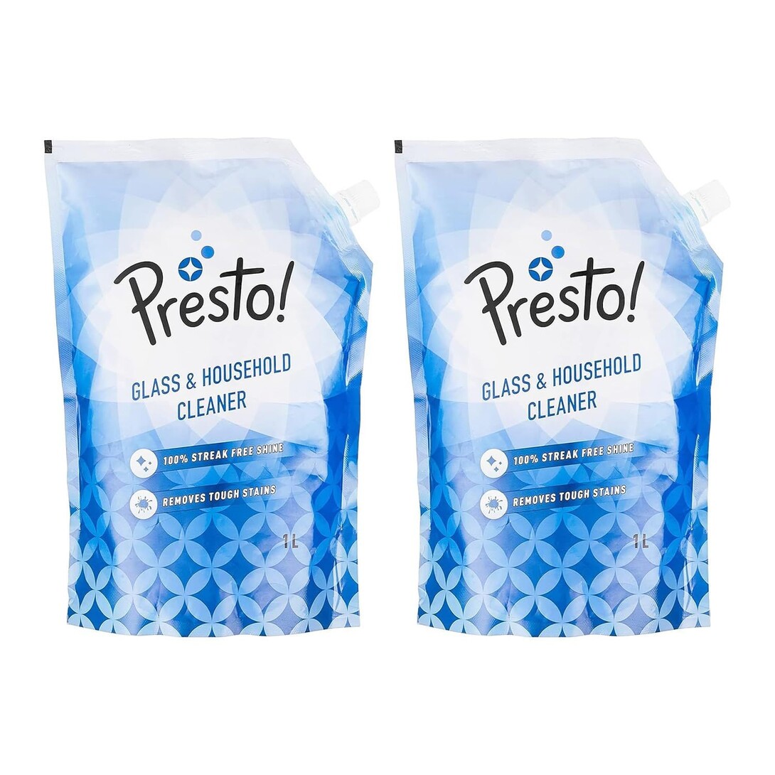Deal: Presto! Glass & Household Cleaner – 2L Refill (1L x 2 Packs) | For Glass, Mirrors, Appliances & Tiles