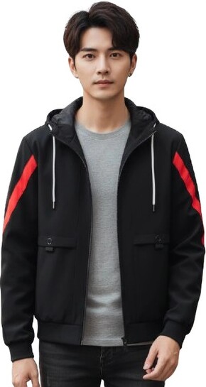 Mia Fashion Men Colorblock Casual Jacket