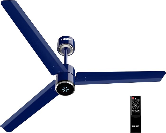 LUKER JVLuker USA Aerozen Prime 1200mm BLDC Ceiling Fan | IR Remote | BEE 5 Star | Power Saver upto 65%