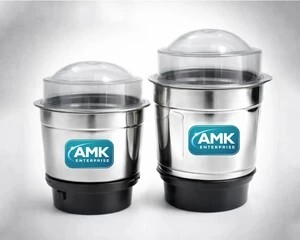 AMK ENTERPRISE Mixer Grinder Jar Combo 400ml & 600ml Stainless Steel Multipurpose Jar Set Mixer Juicer Jar