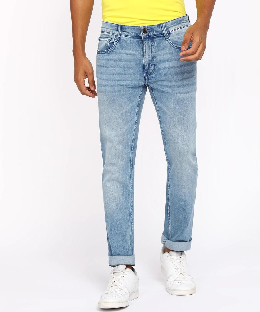 Pepe Jeans Men Slim Mid Rise Blue Jeans