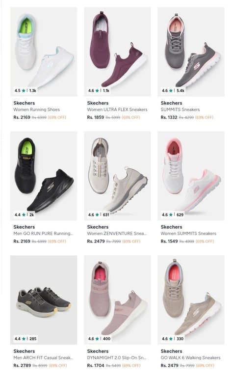 Myntra : Skechers Shoes at upto 69% Discount