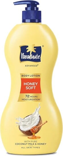 Parachute Advansed Honey Soft Body Lotion, With Honey, 100% Natural, Dry Skin Moisturizer, Silky Smooth Skin, 600ml