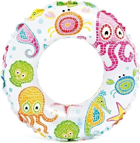 Swim Tube for Kids Adults, Swim Rings Swimming Pool Float Tube Cute Round Swimming Tube Water Fun Beach Pool Toys for Summer Party(2-7Year)(20 inch Tube)