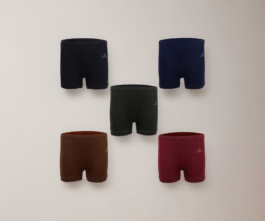 Rupa Jon Plain Trunk for Boys, 100% Cotton Material, Regular Fit, Pack of 5