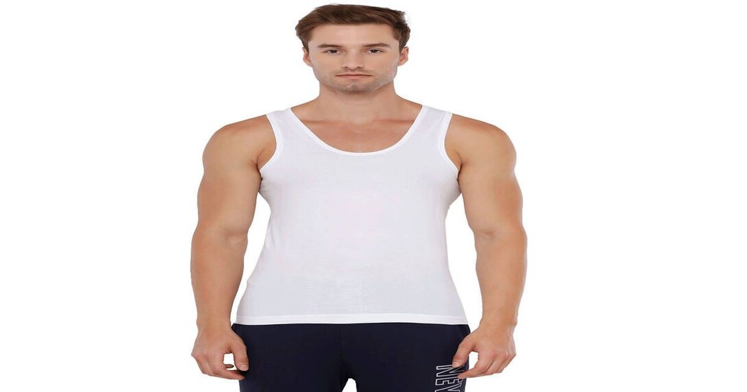 Instamart - Rupa Bruno Round Neck Men's Vest, White - XL 