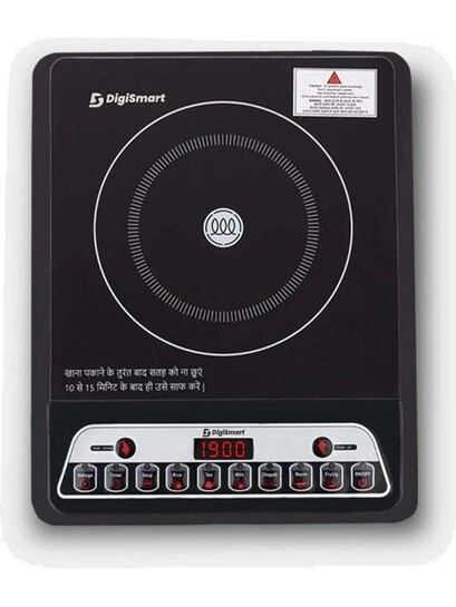 DIGISMART 1900 W Induction Cooktop Push Button (Black, Induction ...more