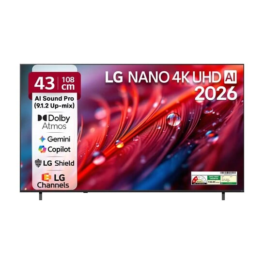 LG 108 cm (43 inch) Ultra HD (4K) LED Smart WebOS TV 2026 Edition...more