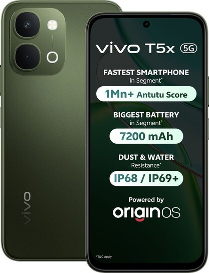 vivo T5x 5G (Cosmic Green, 128 GB) (8 GB RAM)