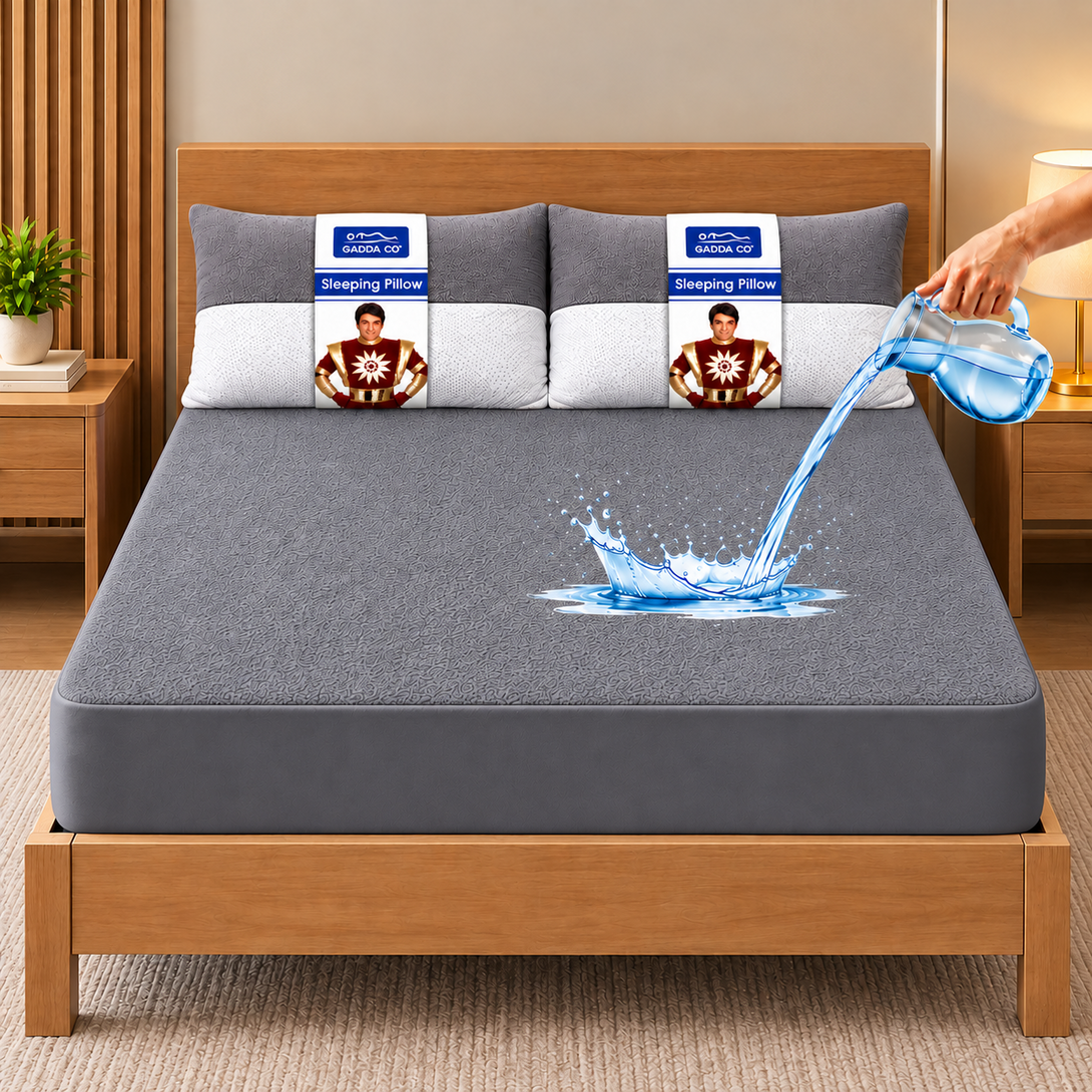 GADDA CO 100% Waterproof Premium Cotton Feel Mattress Protector King Size 78x72 Inch