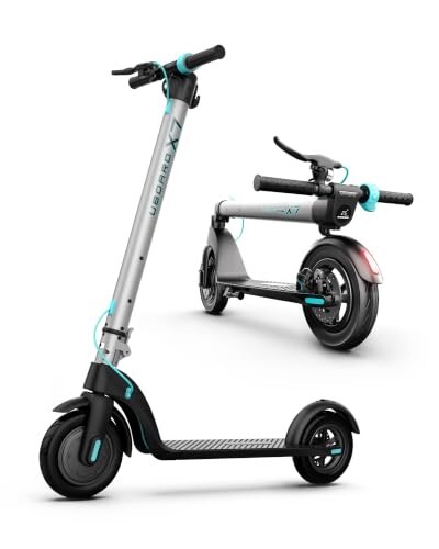 UBOARD X7 Electric Scooter for Adults (Silver) – 250W Motor, 25 Km/h Top Speed, 25 Km Range & Fold-N-Carry Design