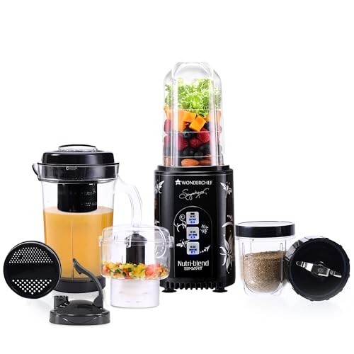 Wonderchef Nutri Blend Smart CKM Automatic Mixer Grinder with Dual Pulse Function|22000 RPM|| Black