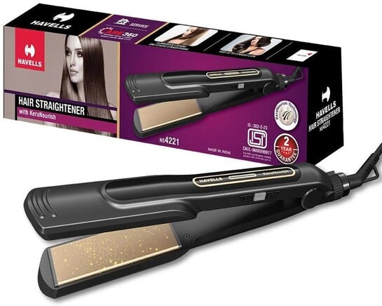 HAVELLS Wide Plate Hair Straightener (Black)