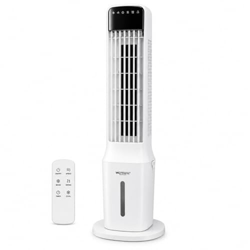 WelTherm 6L Tower Air Cooler with Remote & Touch Panel | Portable Ice Chamber Cooler for Room (WX-SWIFT)