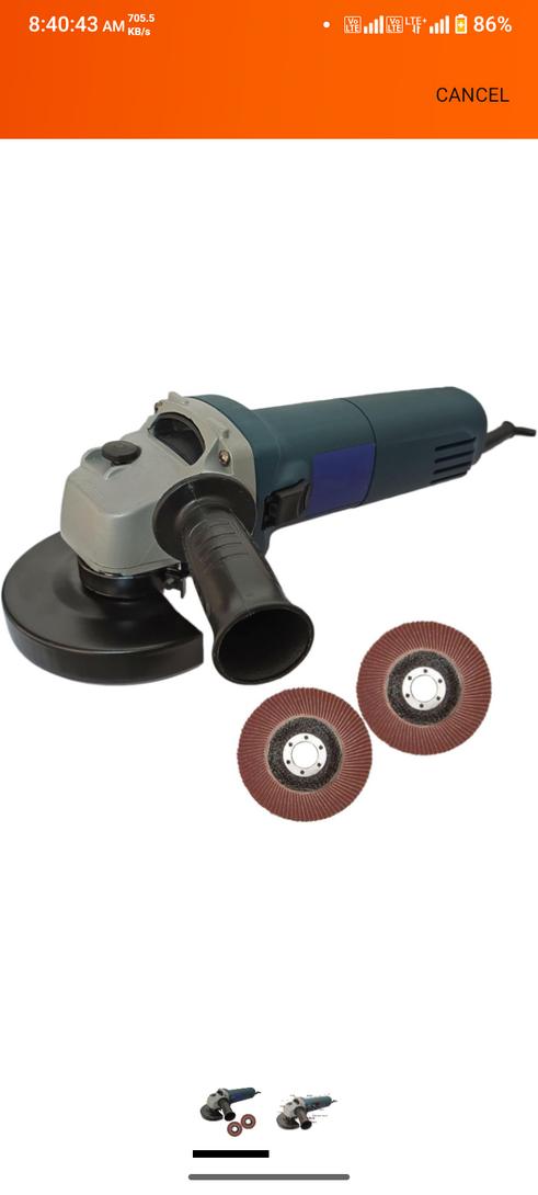 Inditrust Dumdaar 1pc DM 950W Electric angle grinder machine with Flap 2pc wheel set (Blue)