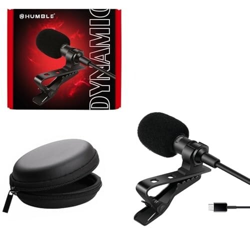 Humble HB-C01 Lavalier Lapel Condenser Mic for Android, USB Type C Microphone for YouTube Vlogging Facebook Interview Livestream Video Recording and All(1.5 Meter)