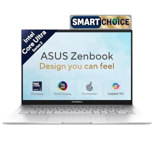 ASUS Zenbook 14 (2026),Smartchoice,Intel Core Ultra 9 285H,Intel Arc iGPU,16GB RAM,512GB SSD,OLED,Touch Screen,14"(35.5 cm),Win 11,M365 Basic(1Y),Office 24,Silver,1.28 Kg,UX3405CA-QL1692WS,AI Laptop