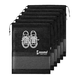 Cockatoo Travel Shoe Bags Pack of 6 | Reusable Shoe Cover Pouch & Home Storage Organizer for Men & Women
