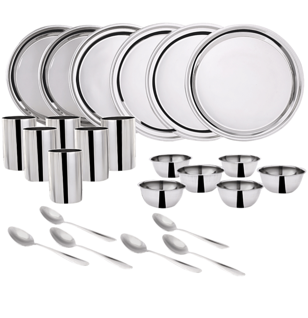 Bigbasket - Wonderchef Venice Stainless Steel Dinner Set 24 Pcs