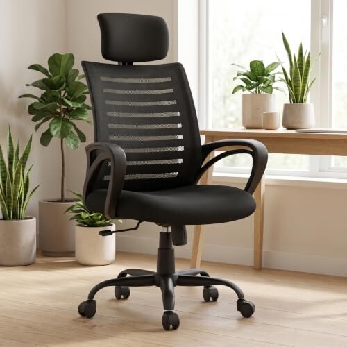 INNOWIN Mini Jazz High-Back Ergonomic Mesh Office Chair | Height Adjustable Desk Chair with Heavy Duty Metal Base