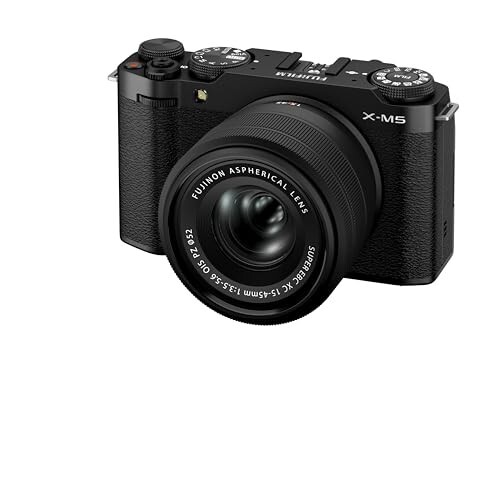 Fujifilm X-M5 26.1MP Mirrorless Camera with 15-45mm Lens | 6.2K Vlogging & 240fps High-Speed Video (Black)