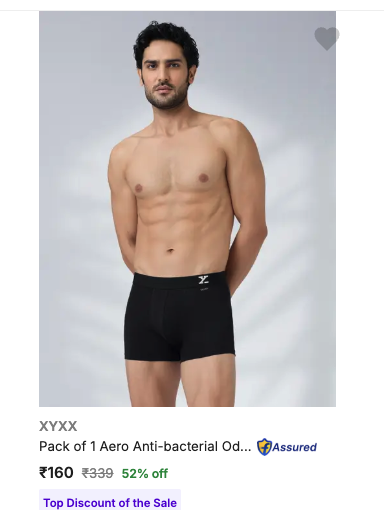 XYXX Innerwears Min 50% Off