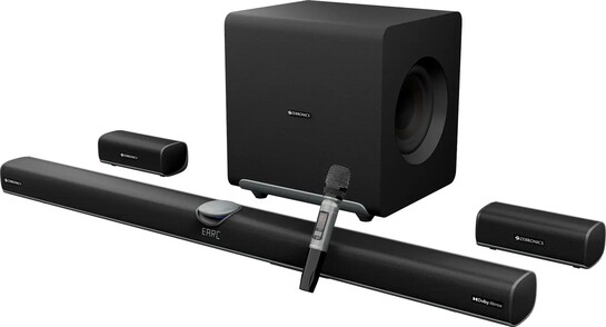 ZEBRONICS Juke Bar 11000 Dolby Atmos,DTS:X,Wireless Subwoofer & Satellite 1610 W Bluetooth Soundbar (Black, 11.2.4 Channel)