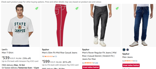 Spykar Men's Slim Fit Mid-Rise Casual Stretch Denim Jeans | 5-Pocket Colored Denim Pants (Red)