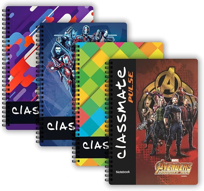 Classmate Pulse Notebook - 267 X 203, 160 Pages, Single Line, Wiro Binding, Multicolor