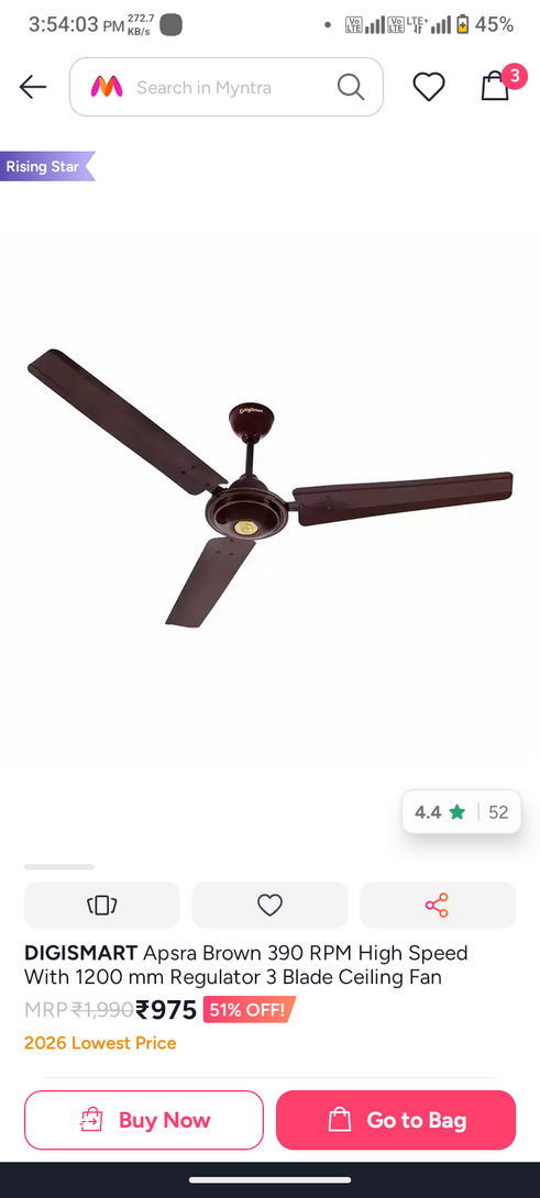 Digismart ceiling fan @716