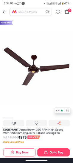 Digismart ceiling fan @716