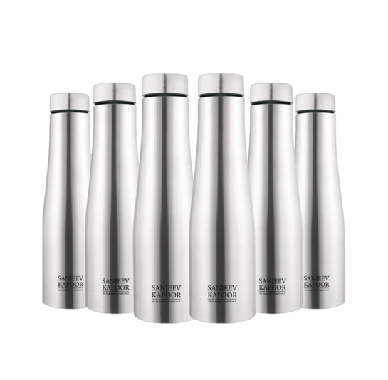 Classic Essentials Stainless Steel Puro Water Bottle 1000ml(Pack of 6) 1000 ml Steel Bottle on Flipkart