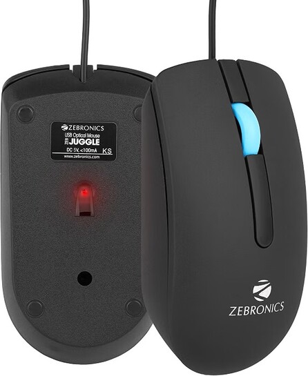 ZEBRONICS Juggle Wired Optical Mouse