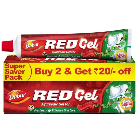 Dabur Red Gel Ayurvedic Toothpaste - 300g (150g x 2) 