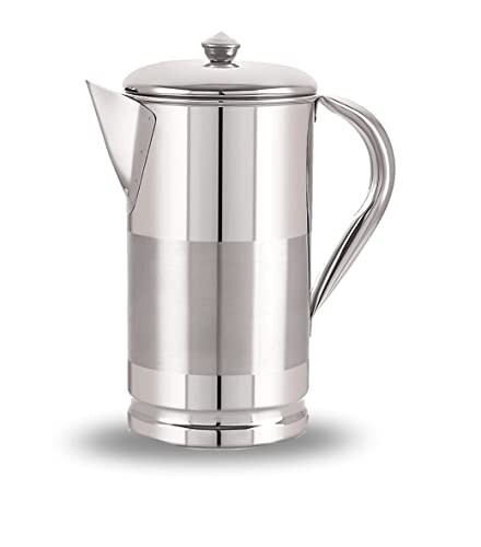 Neelam Stainless Steel Lemon Jug - 1.5 LTR, Durable & Elegant Beverage Jug for Serving Water, Juices, Lemonade and Other Drinks